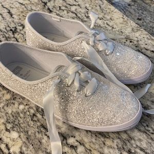 keds x kate spade New York sneakers Bridal White Glitter size 8.5